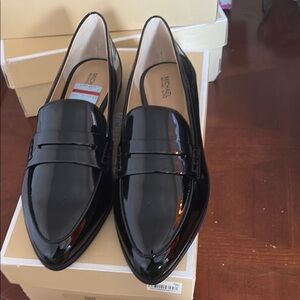 Michael Kors Black Patent Loafers